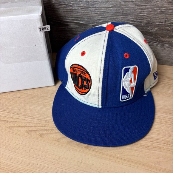 Vintage Miami Heat Hat Cap Fitted 7 1/2 Blue Split NBA Basketball New Era - Picture 11 of 11